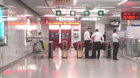 Shenzhen Metro Station Stock Footage 65007962