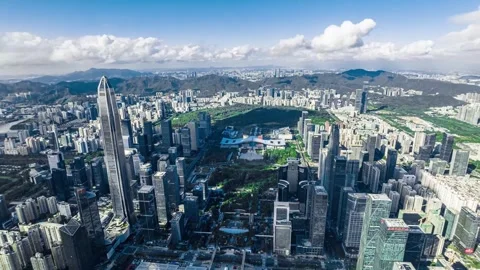 Shenzhen Nanshan High Tech Park Aerial Footage Vídeos de archivo 332997980