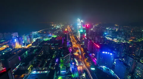 Shenzhen night traffic timelapse 2 Video stock 51507166