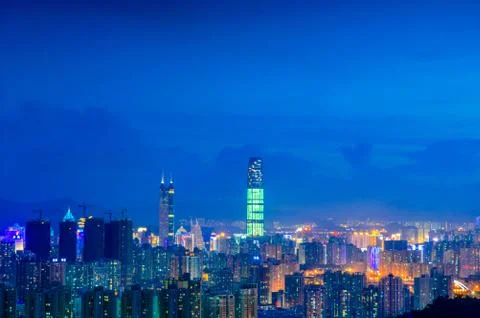 Shenzhen night view Stock Photos
