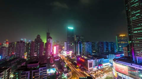Shenzhen panorama motion timelapse Stock Footage 51719111