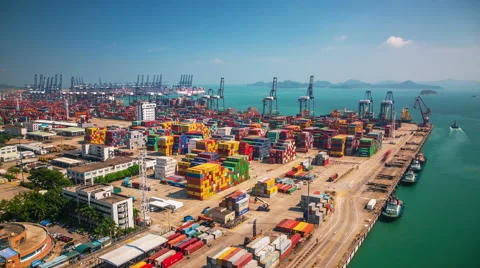 Shenzhen port Timelapse 動画素材 51718963