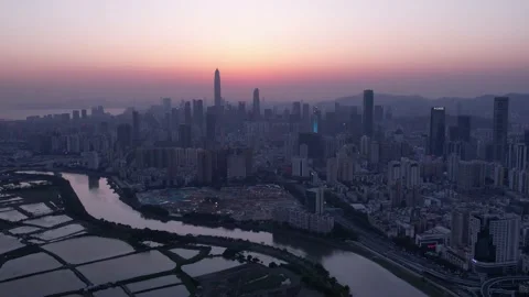 Shenzhen skyline Stock Footage 181408870