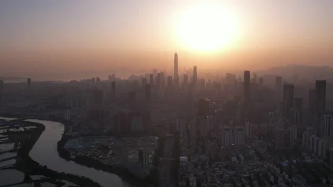Shenzhen skyline Stock Footage 181492977