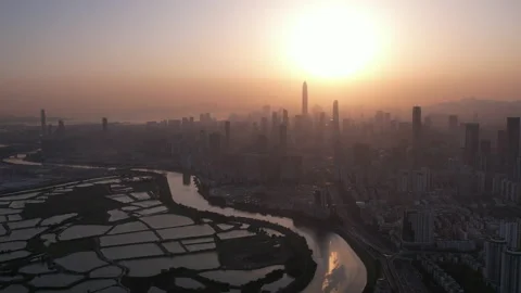 Shenzhen skyline Stock Footage 181499803