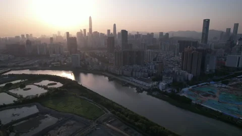 Shenzhen skyline Stock Footage 181544301