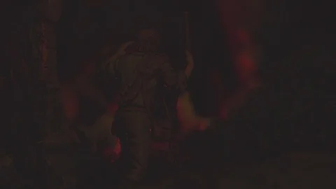 Shepard Puppet in Nativity Scene Stock Footage 86522197