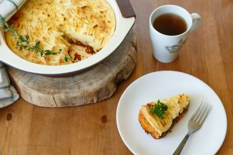 Shepards Pie With A Fork Stock Photos