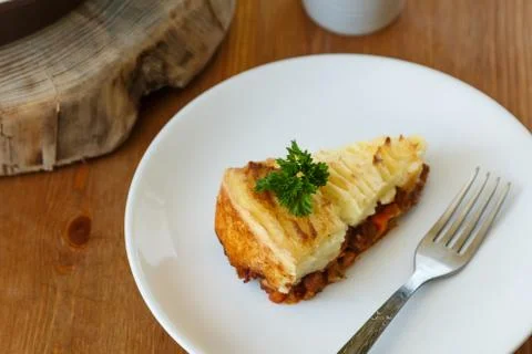 Shepards Pie With A Fork Stock Photos