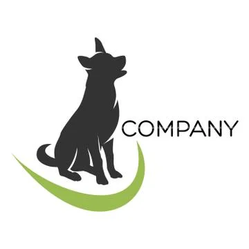 Shepherd dog logo Illustrazione stock