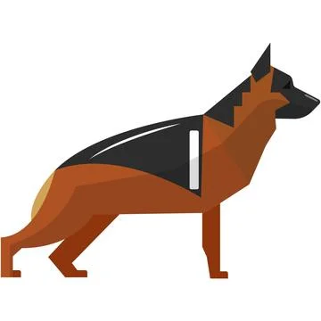 Shepherd german dog vector icon isolated on white Stock Illustration