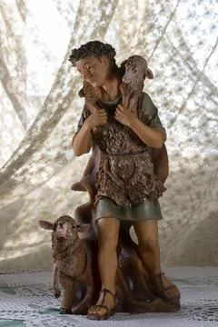 Shepherd with sheep Stock Photos