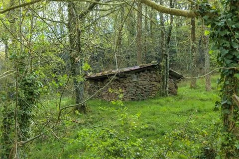 Shepherd's cabin in the mountains Stock Photos