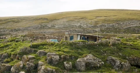Shepherd's house in the mountains Stock Footage 232137090
