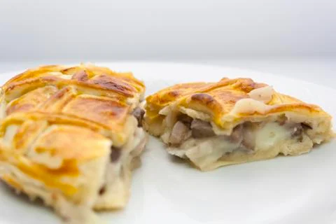 Shepherd's pie cut into pieces Stock Photos