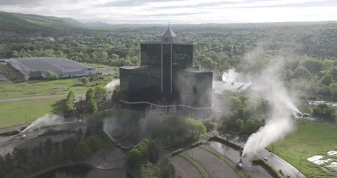 Sheraton Crossroads Hotel Controlled Implosion, Mahwah, New Jersey, USA - 10 May 스톡 동영상 308973528
