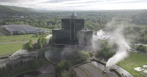 Sheraton Crossroads Hotel Controlled Implosion, Mahwah, New Jersey, USA - 10 May Stock Footage 309943033