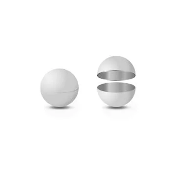 Shere shaped creative packaging. Steel ball . Vector illustration Stock Illustration