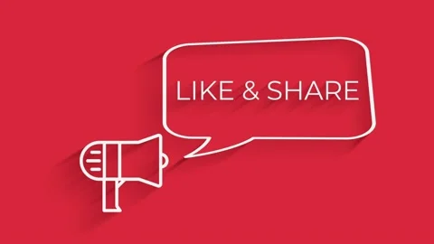 Like shere text animated megaphone with speech bubble title highlight slide Stock Footage 153817257