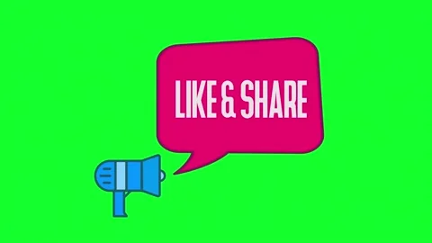 Like shere text animated megaphone with speech bubble title highlight slide Vídeo Stock 153846570