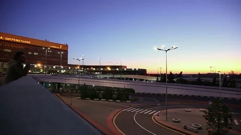 Sheremetyevo airport. Outside Stock Footage 70959326