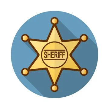 Sheriff badge icon Stock Illustration