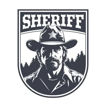 Sheriff Badge Vector Design Stock Illustration