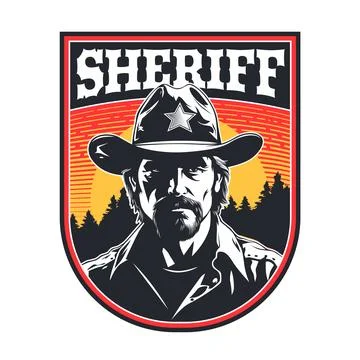 Sheriff Badge Vector Design Stock Illustration