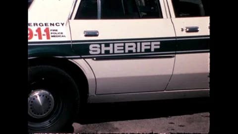 Sheriff Car Side View Stock Footage 276292230