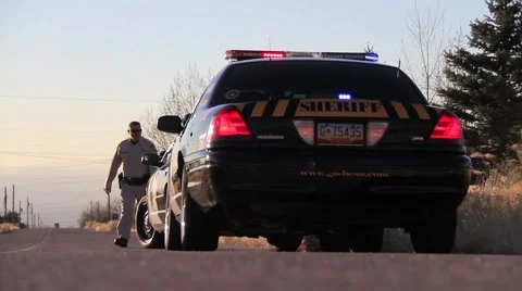 Sheriff Crime Scene Stock Footage 1002534