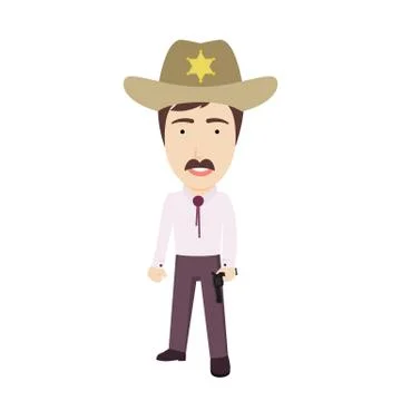 Sheriff in Hat イラスト素材