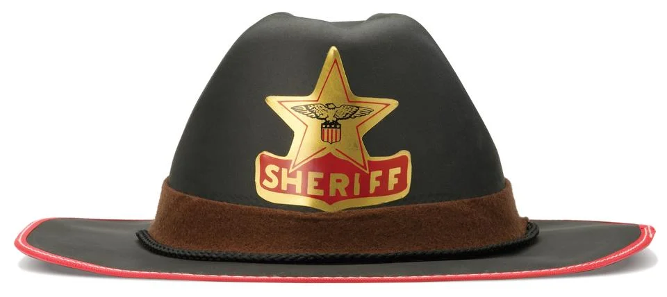 Sheriff hat isolated on a white background with clipping path Stock Photos