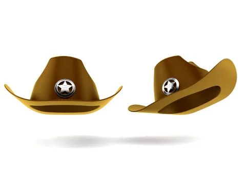 Sheriff hat in two positions Stock Illustration