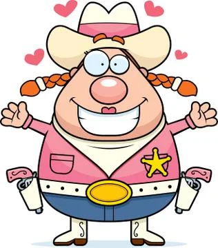 Sheriff hug Stock Illustration