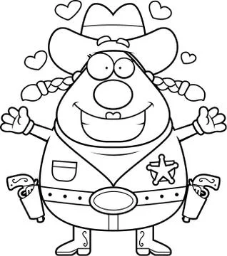 Sheriff Hug Stock Illustration