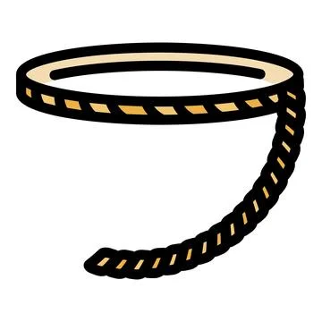 Sheriff lasso icon vector flat Stock Illustration