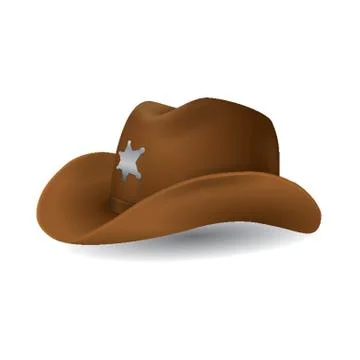 Sheriff Leather Hat Stock-Illustration