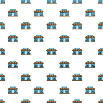 Sheriff office building pattern for western theme Illustrazione stock