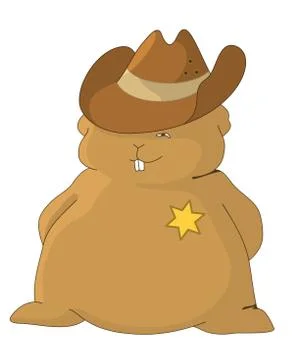 Sheriff pillow Stock Illustration