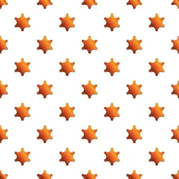 Sheriff star badge pattern representing law and order Stock Illustration