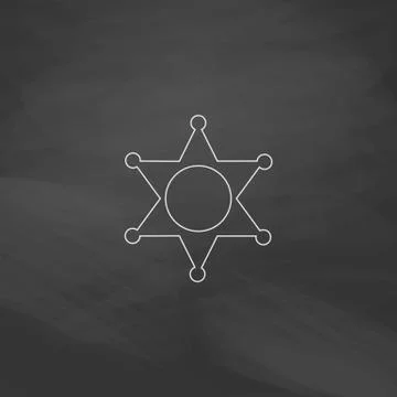 Sheriff star computer symbol Stock Illustration