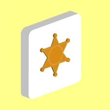 Sheriff star computer symbol Stock Illustration