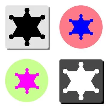 Sheriff star. flat vector icon Stock Illustration