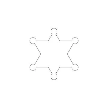 Sheriff star. flat vector icon Stock Illustration