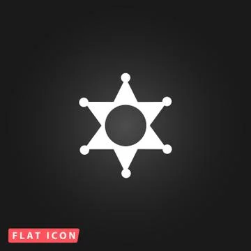 Sheriff star icon Stock Illustration