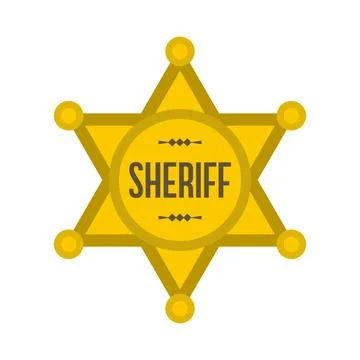 Sheriff star icon Stock Illustration