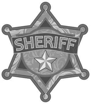 Sheriff star Stock Illustration