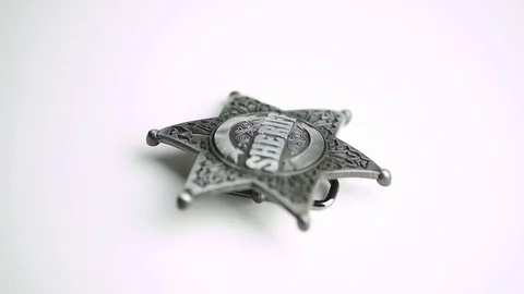 Sheriff star turning on Stock Footage 81778326