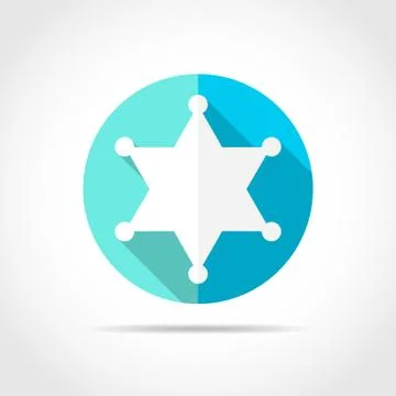 Sheriff star. Vector illustration. Stock Illustration