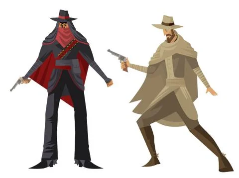 Sheriff western characters Stock-Illustration